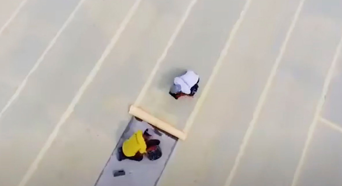 Instalación de una lámina dry80 desde arriba